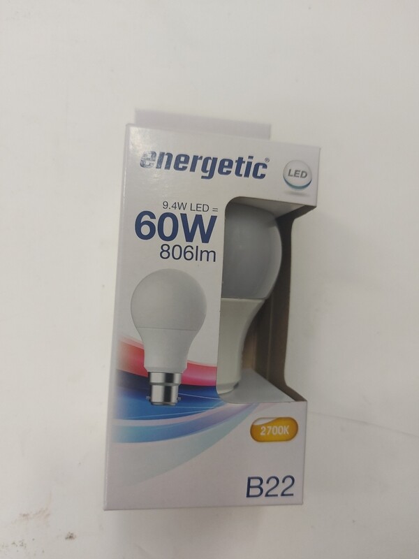 Energetic 9.4w (60w) LED Bulb Bayonet Style