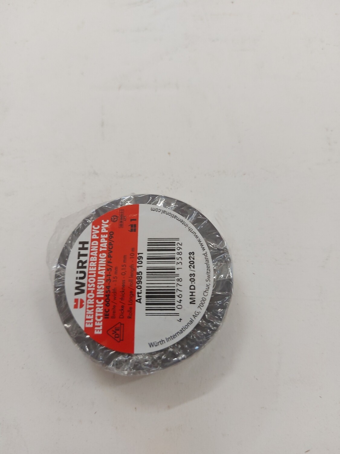 PVC Insulation Tape Grey 19mm X 20m