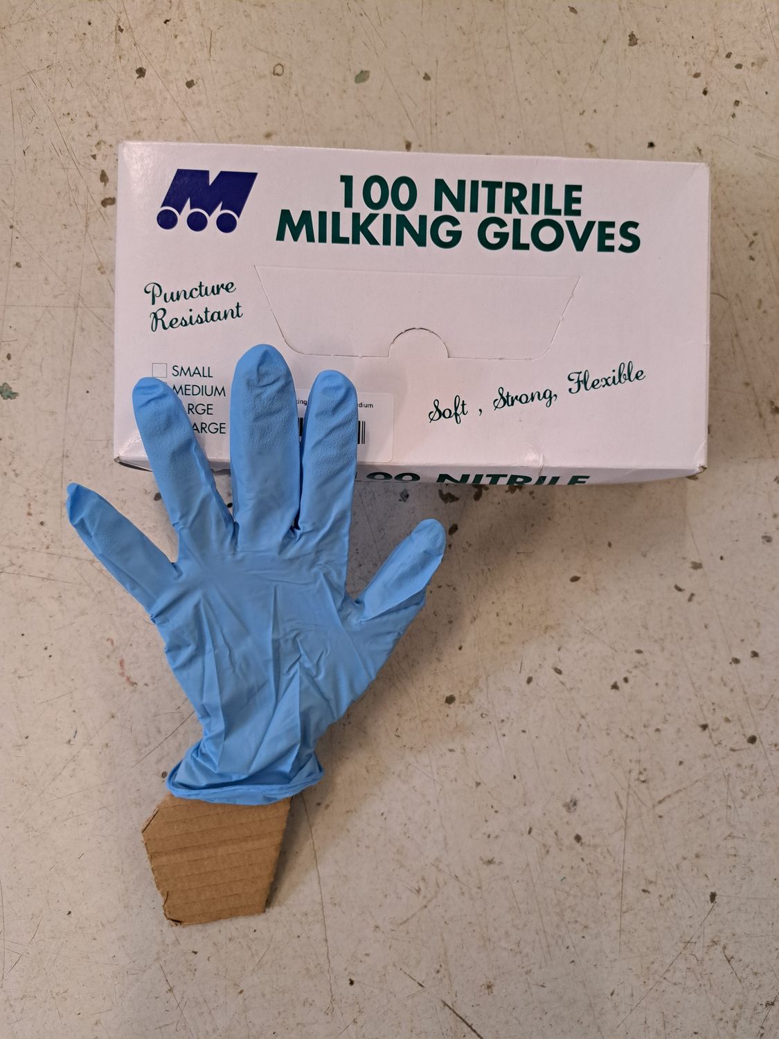 Nitrile Milking Gloves 100pk Medium