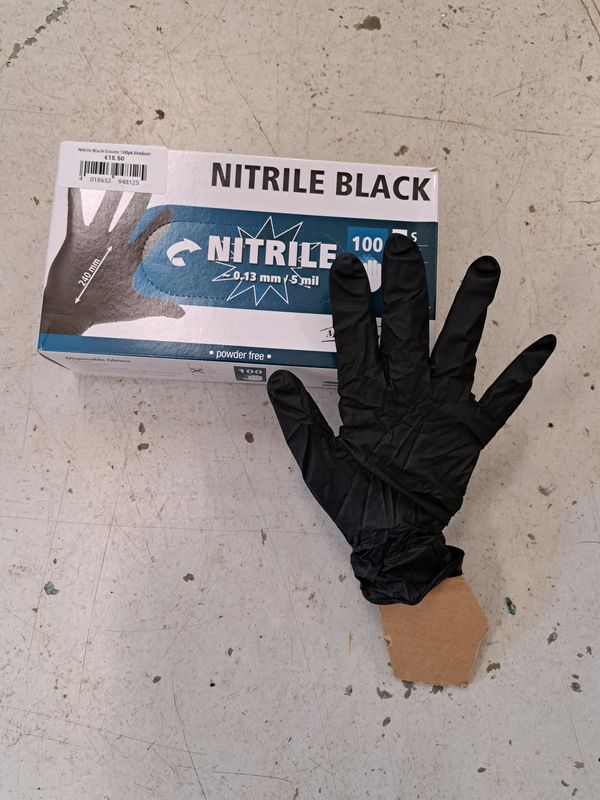 Nitrile Black Gloves 100pk XXL