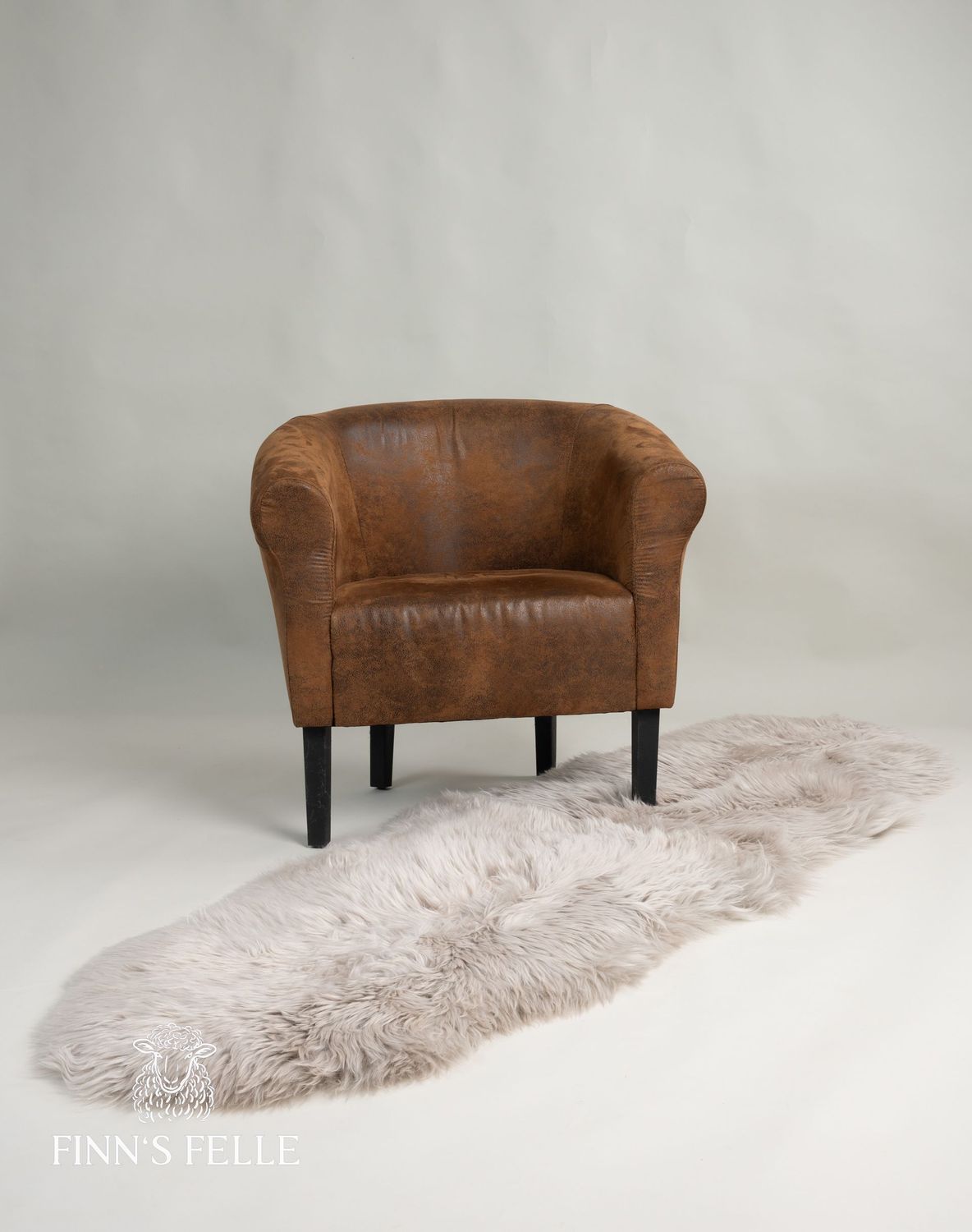 2er Schaffell-Teppich taupe