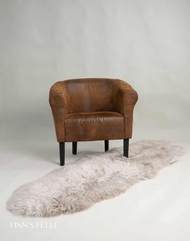 2er Schaffell-Teppich taupe