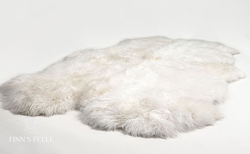 4er Schaffell-Teppich weiß