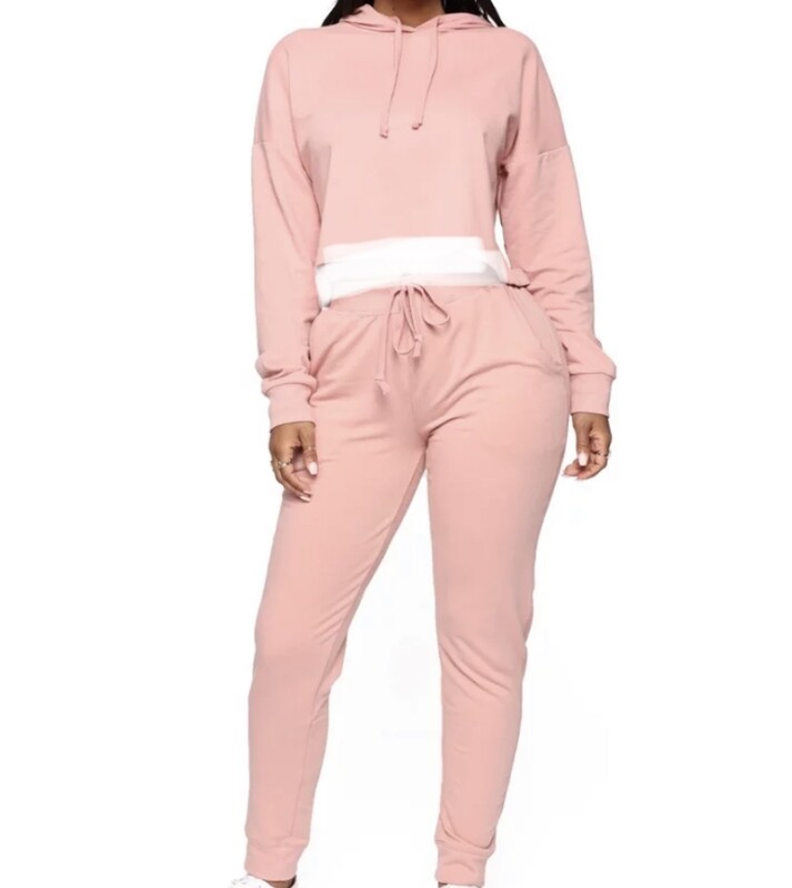 Crop hoodie Jogger set