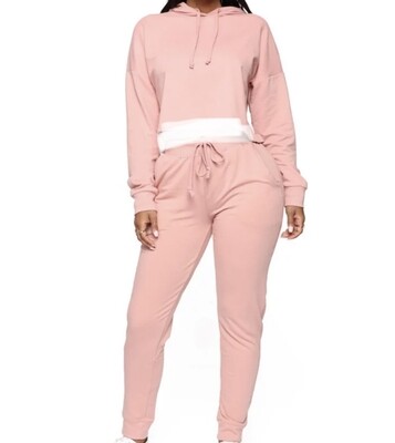 Crop hoodie Jogger set