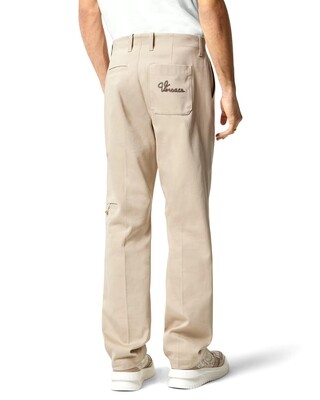 Versace Gabardine Trousers with Embroidered Logo