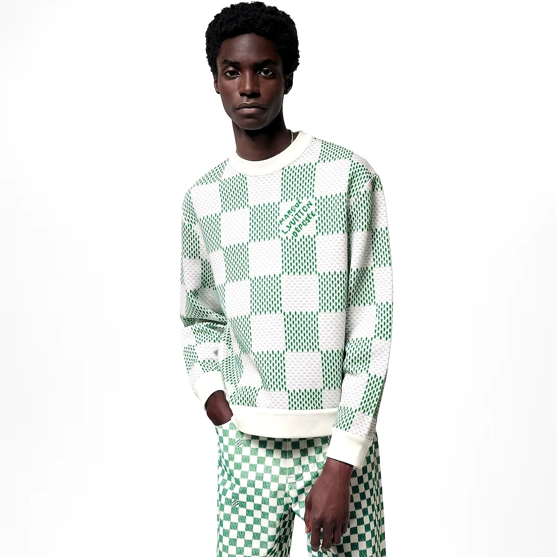 Louis Vuitton Cotton Sweater with Damier Motif
