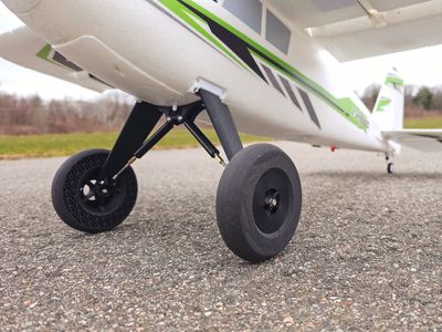 KIN Landing Gear Upgrade - Timber X from E-Flite - Oil Dampened Shocks, PETG Carbon Fiber Parts