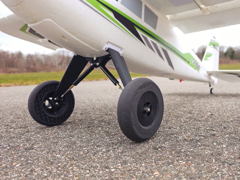KIN Landing Gear Upgrade - Timber X from E-Flite - Oil Dampened Shocks, PETG Carbon Fiber Parts