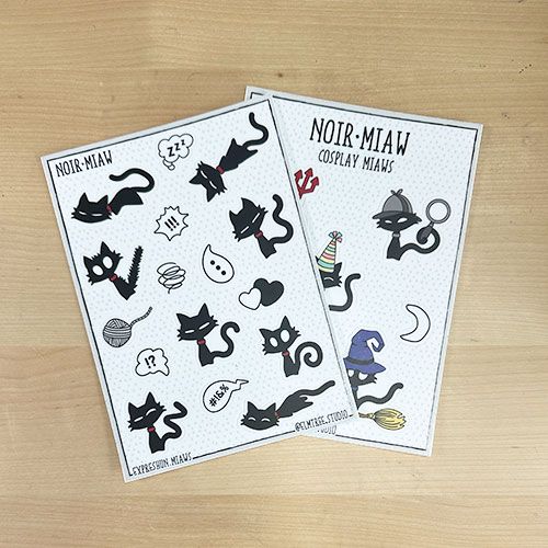 Noir Miaw Sticker Sheets