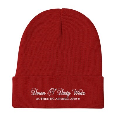 Down N Dirty Wear Embroidered Beanie