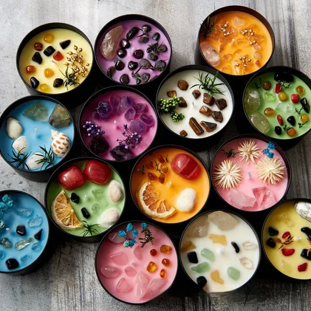 Dried Flower Fragrance Tin Can Tinplate Candle