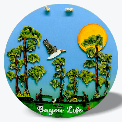 GF0025 Door Hanger 18&quot; Bayou Life