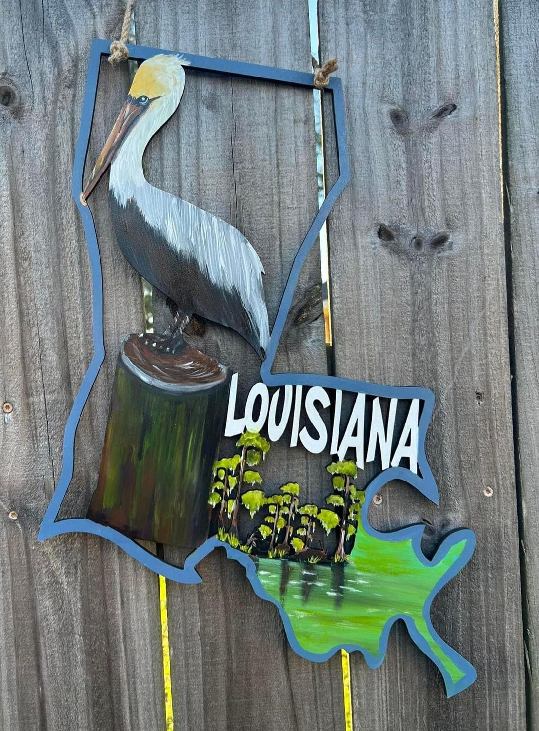 GF0056-5 Louisiana brown pelican 1/4 x 15 x 18 wood