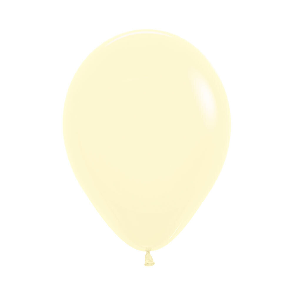 11" Sempertex Pastel Matte Yellow (50 Per Bag)