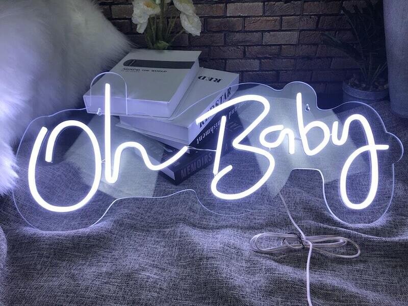 &quot;Oh Baby&quot; Neon Sign
