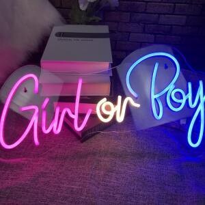 "Girl or Boy" Neon Sign.