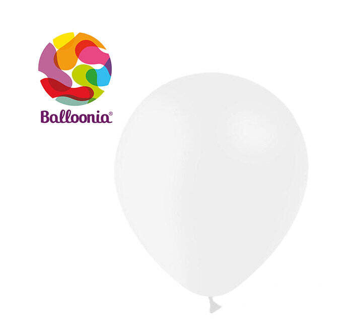 Balloonia 5" White ( 100 Per bag)