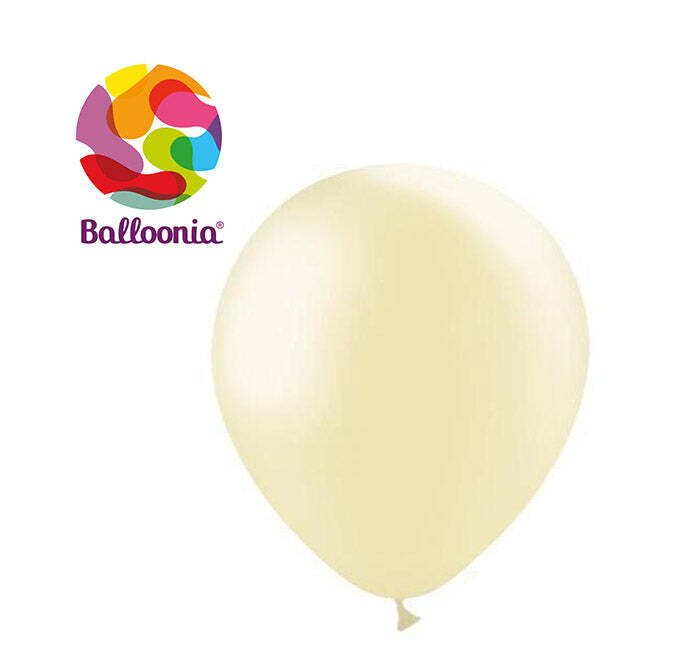 Balloonia 12" Metallic Ivory (50 Per Bag)