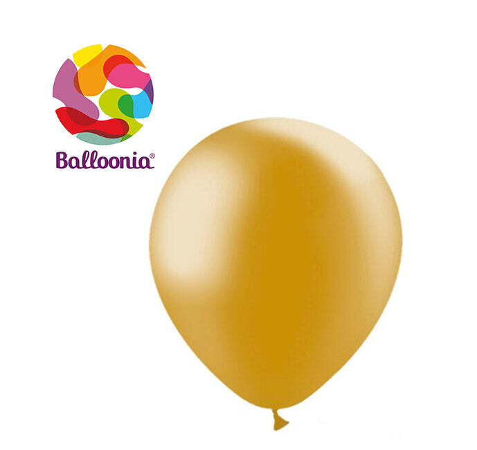 Balloonia 5" Metallic Gold (100 Per Bag)