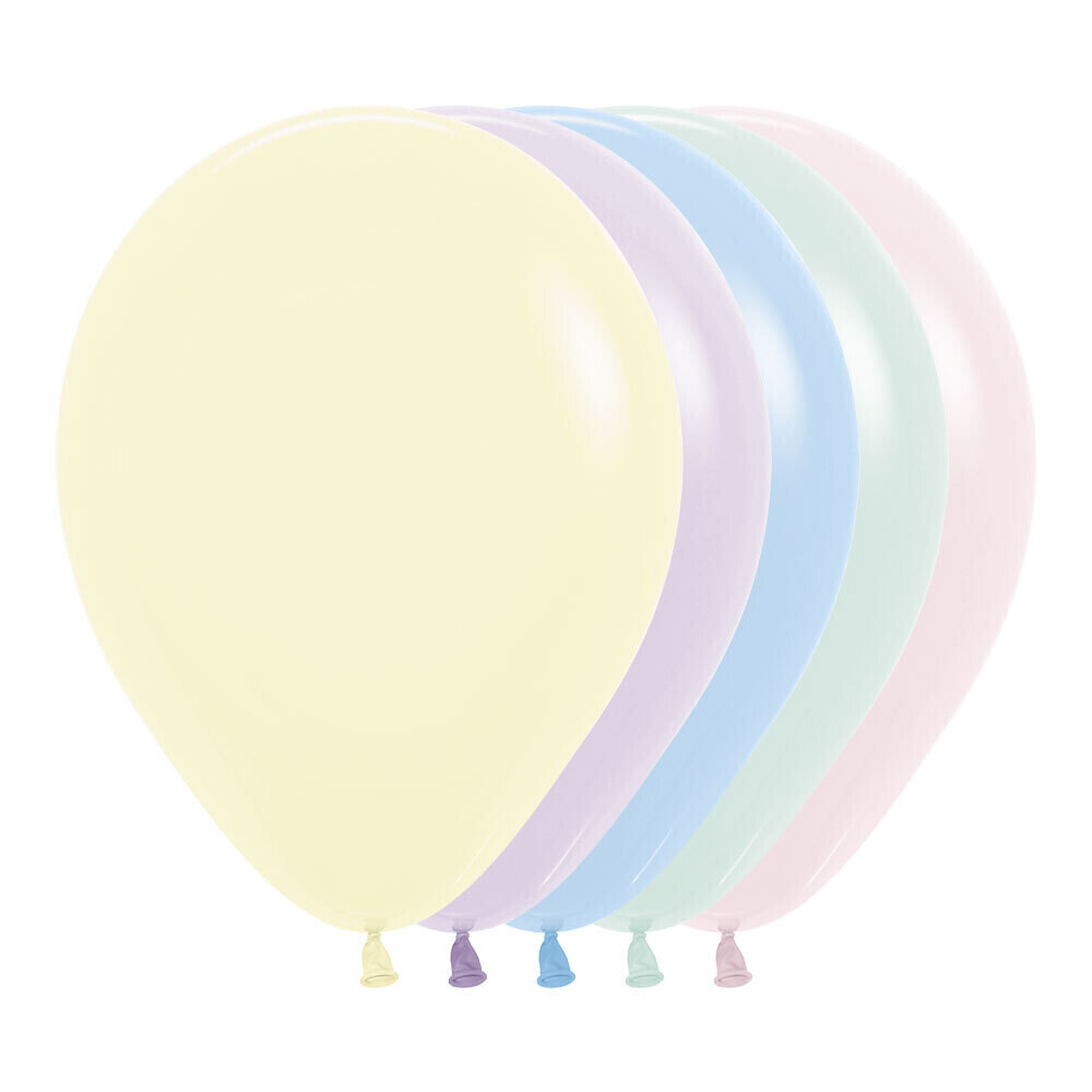 18" Sempertex Pastel Matte Assorted (25 Per Bag)