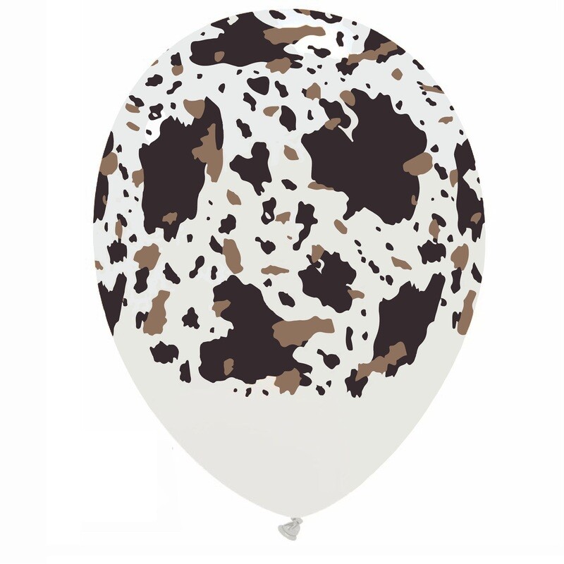 BCT 13&quot; Cow Print- white (50 Per Bag)