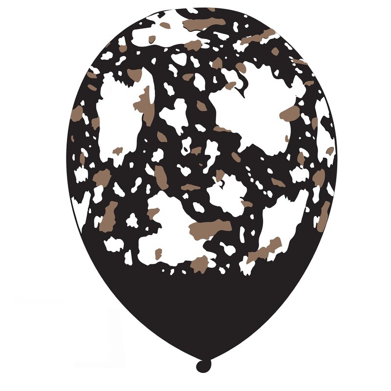 BCT 13&quot; Cow Print-Black (50 Per Bag)