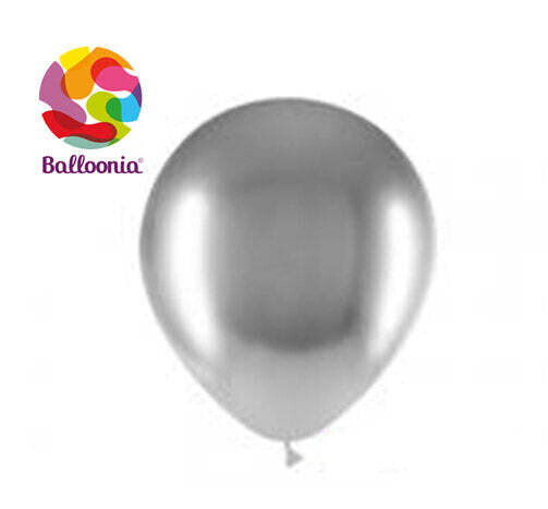 Balloonia 12" Brilliant Silver (25 Per Bag)