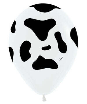 12&quot; Sempertex Cow Print (50 Per Bag)