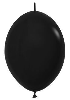6&quot; Sempertex Black Link-O-Loon (50 Per Bag)
