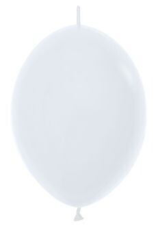 6&quot; Sempertex White Link-O-Loon (50 Per Bag)