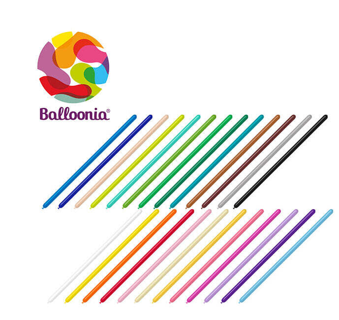 Balloonia 260 Assorted (50 Per Bag)
