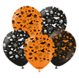 Kalisan 12&quot; Halloween Festive Orange/Black (25 Per Bag)