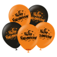 Kalisan 12&quot; Happy Halloween Orange/Black (25 Per Bag)