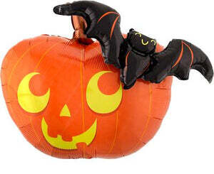 Halloween Anagram Pumpkin & Bat 31"