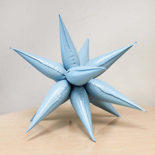 Ellie&#39;s 40&quot;  Blue Mist Starburst Cluster Balloon