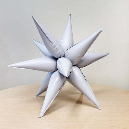 Ellie&#39;s 26&quot;  White Starburst Cluster Balloon