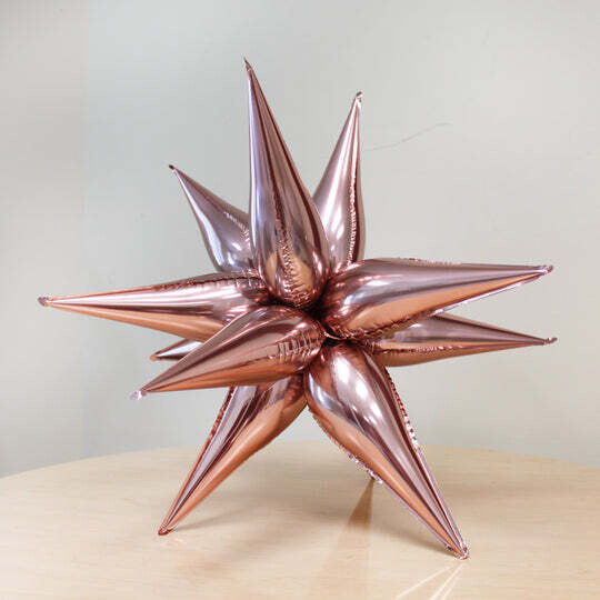 Ellie&#39;s 26&quot; Rose Gold Starburst Cluster Balloon