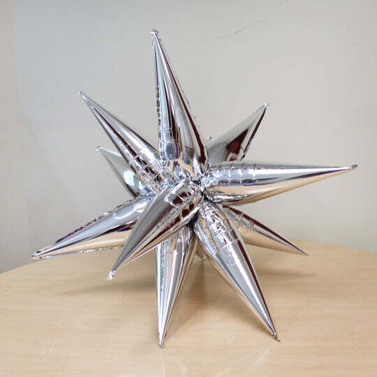 Ellie&#39;s 40&quot; Silver Starburst Cluster Balloon