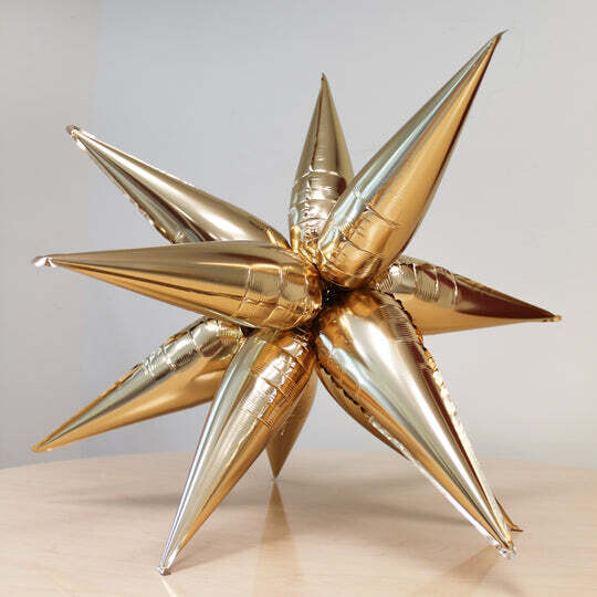 Ellie&#39;s 40&quot; Gold Starburst Cluster Balloon