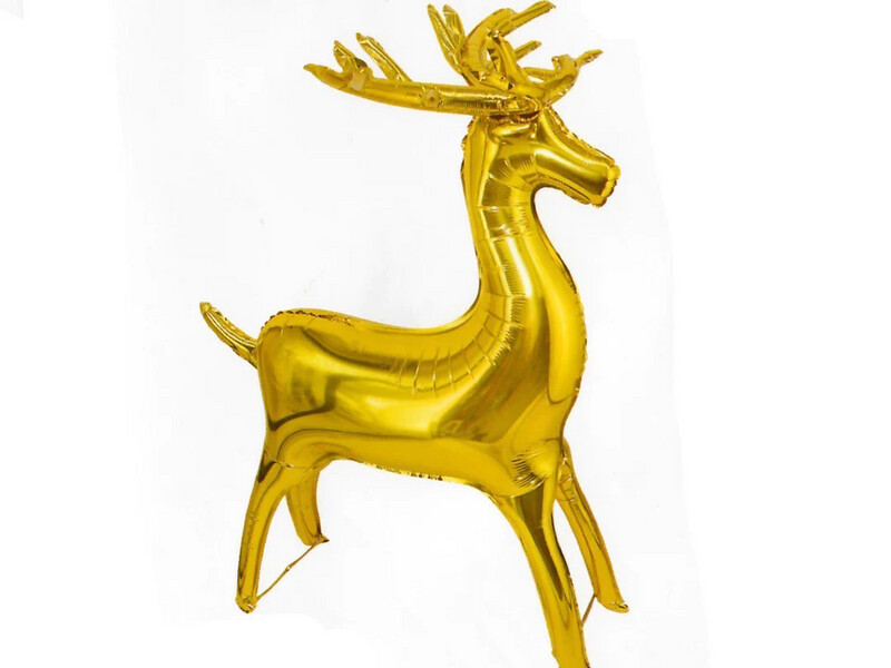 41" Gold Reindeer Balloon