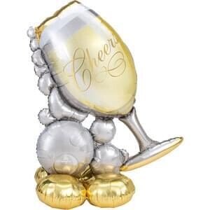 Anagram Bubbly Wine Glass Airloonz