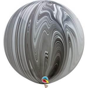 30&quot; Black &amp; White Super Agate (2 Per Bag)