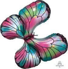 Anagram 30" Teal Pink Butterfly Balloon