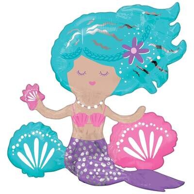 Anagram 18" Sitting Shimmering Mermaid Balloon