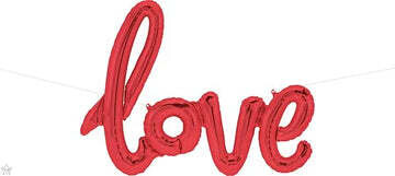 NorthStar 40&quot; Red Love Script Banner Balloon