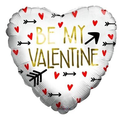 18" Be My Valentine Heart Shaped Foil Balloon