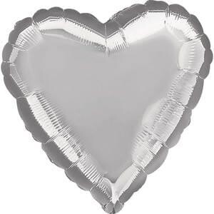 Anagram 18" Metallic Silver Heart
