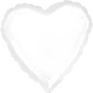 Anagram 18" Opaque White Heart