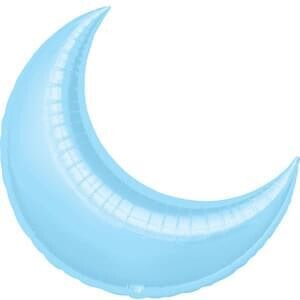 Anagram 26&quot; Pastel Blue Crescent Moon Super Shape